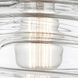 Downtown Urban Crown Point Island Light Ceiling Light in Satin Nickel, Deco Swirl